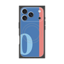 プレミアムスクエアケース with MagSafe［ オリジナル - initial color line - O blue ］