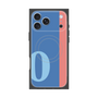 プレミアムスクエアケース with MagSafe［ オリジナル - initial color line - O blue ］