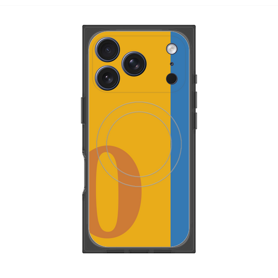 プレミアムスクエアケース with MagSafe［ オリジナル - initial color line - O orange ］