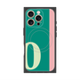プレミアムスクエアケース with MagSafe［ オリジナル - initial color line - O green ］