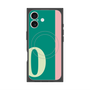 プレミアムスクエアケース with MagSafe［ オリジナル - initial color line - O green ］