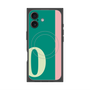 プレミアムスクエアケース with MagSafe［ オリジナル - initial color line - O green ］