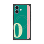 プレミアムスクエアケース with MagSafe［ オリジナル - initial color line - O green ］