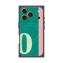 プレミアムスクエアケース with MagSafe［ オリジナル - initial color line - O green ］