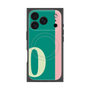 プレミアムスクエアケース with MagSafe［ オリジナル - initial color line - O green ］