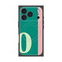プレミアムスクエアケース with MagSafe［ オリジナル - initial color line - O green ］