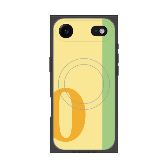 プレミアムスクエアケース with MagSafe［ オリジナル - initial color line - O yellow ］