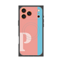 プレミアムスクエアケース with MagSafe［ オリジナル - initial color line - P pink ］