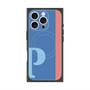 プレミアムスクエアケース with MagSafe［ オリジナル - initial color line - P blue ］
