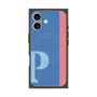 プレミアムスクエアケース with MagSafe［ オリジナル - initial color line - P blue ］