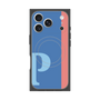 プレミアムスクエアケース with MagSafe［ オリジナル - initial color line - P blue ］