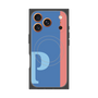 プレミアムスクエアケース with MagSafe［ オリジナル - initial color line - P blue ］