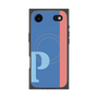 プレミアムスクエアケース with MagSafe［ オリジナル - initial color line - P blue ］