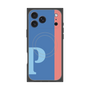 プレミアムスクエアケース with MagSafe［ オリジナル - initial color line - P blue ］