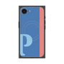 プレミアムスクエアケース with MagSafe［ オリジナル - initial color line - P blue ］