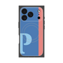 プレミアムスクエアケース with MagSafe［ オリジナル - initial color line - P blue ］