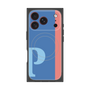 プレミアムスクエアケース with MagSafe［ オリジナル - initial color line - P blue ］