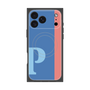 プレミアムスクエアケース with MagSafe［ オリジナル - initial color line - P blue ］
