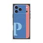 プレミアムスクエアケース with MagSafe［ オリジナル - initial color line - P blue ］