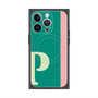 プレミアムスクエアケース with MagSafe［ オリジナル - initial color line - P green ］