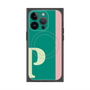 プレミアムスクエアケース with MagSafe［ オリジナル - initial color line - P green ］