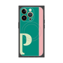プレミアムスクエアケース with MagSafe［ オリジナル - initial color line - P green ］