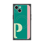 プレミアムスクエアケース with MagSafe［ オリジナル - initial color line - P green ］