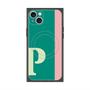 プレミアムスクエアケース with MagSafe［ オリジナル - initial color line - P green ］