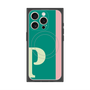 プレミアムスクエアケース with MagSafe［ オリジナル - initial color line - P green ］