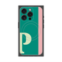 プレミアムスクエアケース with MagSafe［ オリジナル - initial color line - P green ］