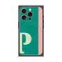 プレミアムスクエアケース with MagSafe［ オリジナル - initial color line - P green ］
