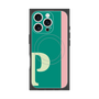 プレミアムスクエアケース with MagSafe［ オリジナル - initial color line - P green ］