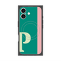 プレミアムスクエアケース with MagSafe［ オリジナル - initial color line - P green ］