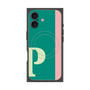 プレミアムスクエアケース with MagSafe［ オリジナル - initial color line - P green ］