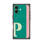プレミアムスクエアケース with MagSafe［ オリジナル - initial color line - P green ］