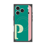 プレミアムスクエアケース with MagSafe［ オリジナル - initial color line - P green ］
