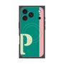 プレミアムスクエアケース with MagSafe［ オリジナル - initial color line - P green ］
