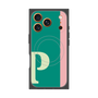 プレミアムスクエアケース with MagSafe［ オリジナル - initial color line - P green ］