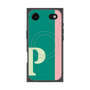 プレミアムスクエアケース with MagSafe［ オリジナル - initial color line - P green ］