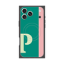 プレミアムスクエアケース with MagSafe［ オリジナル - initial color line - P green ］