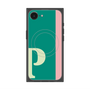 プレミアムスクエアケース with MagSafe［ オリジナル - initial color line - P green ］