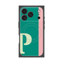 プレミアムスクエアケース with MagSafe［ オリジナル - initial color line - P green ］