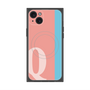 プレミアムスクエアケース with MagSafe［ オリジナル - initial color line - Q pink ］