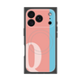 プレミアムスクエアケース with MagSafe［ オリジナル - initial color line - Q pink ］