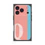 プレミアムスクエアケース with MagSafe［ オリジナル - initial color line - Q pink ］