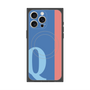 プレミアムスクエアケース with MagSafe［ オリジナル - initial color line - Q blue ］