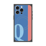 プレミアムスクエアケース with MagSafe［ オリジナル - initial color line - Q blue ］
