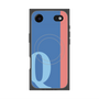 プレミアムスクエアケース with MagSafe［ オリジナル - initial color line - Q blue ］