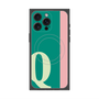 プレミアムスクエアケース with MagSafe［ オリジナル - initial color line - Q green ］