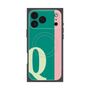 プレミアムスクエアケース with MagSafe［ オリジナル - initial color line - Q green ］